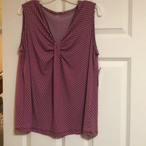 Worthington top size petite XL. Pink black & white